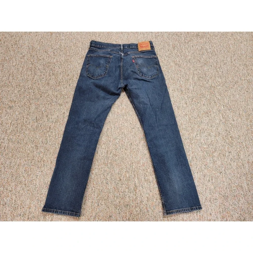 Levis 505 Straight Leg Jeans Mens 34x30 Blue Denim Classic Casual‎ Zipper Fly